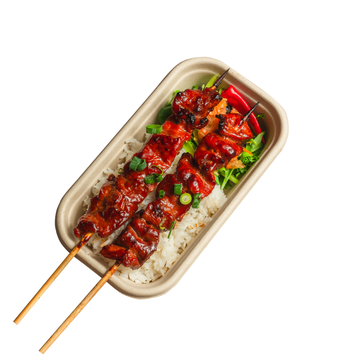 Pork BBQ Skewers Meal